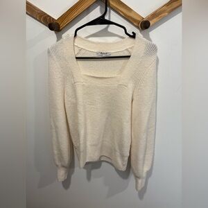 EUC- MADEWELL- MELWOOD SQUARE NECK PULLOVER SWEATER- XS